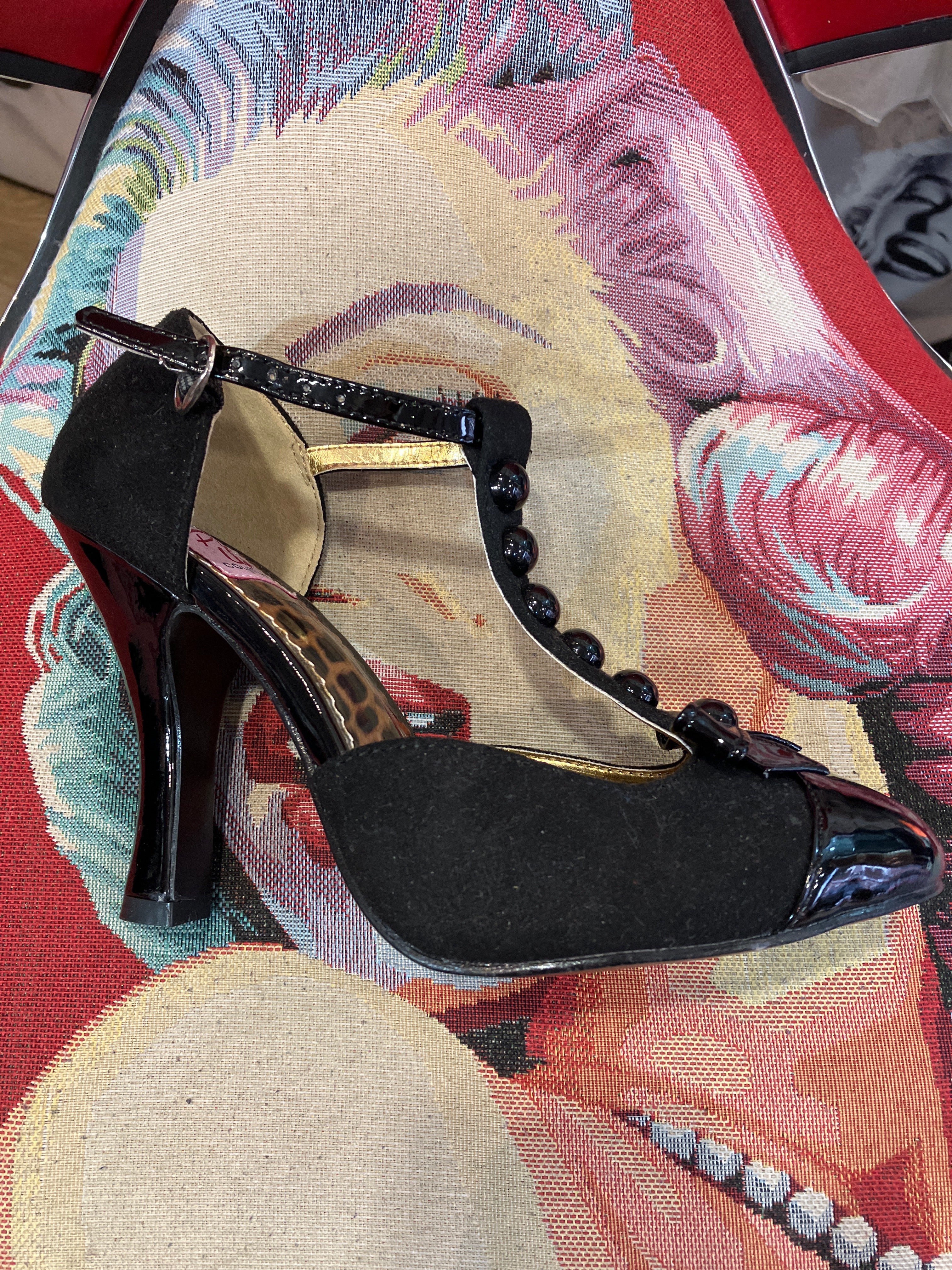 Chaussures salomés talon bobine