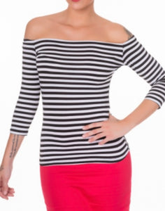 Top décolleté bateau
