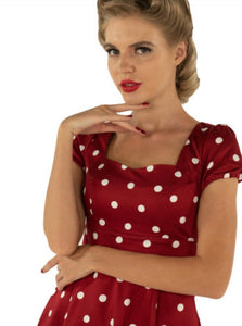 Robe évasée pin-up décolleté cœur du 36 au 50