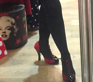 Salomés bicolores à talons