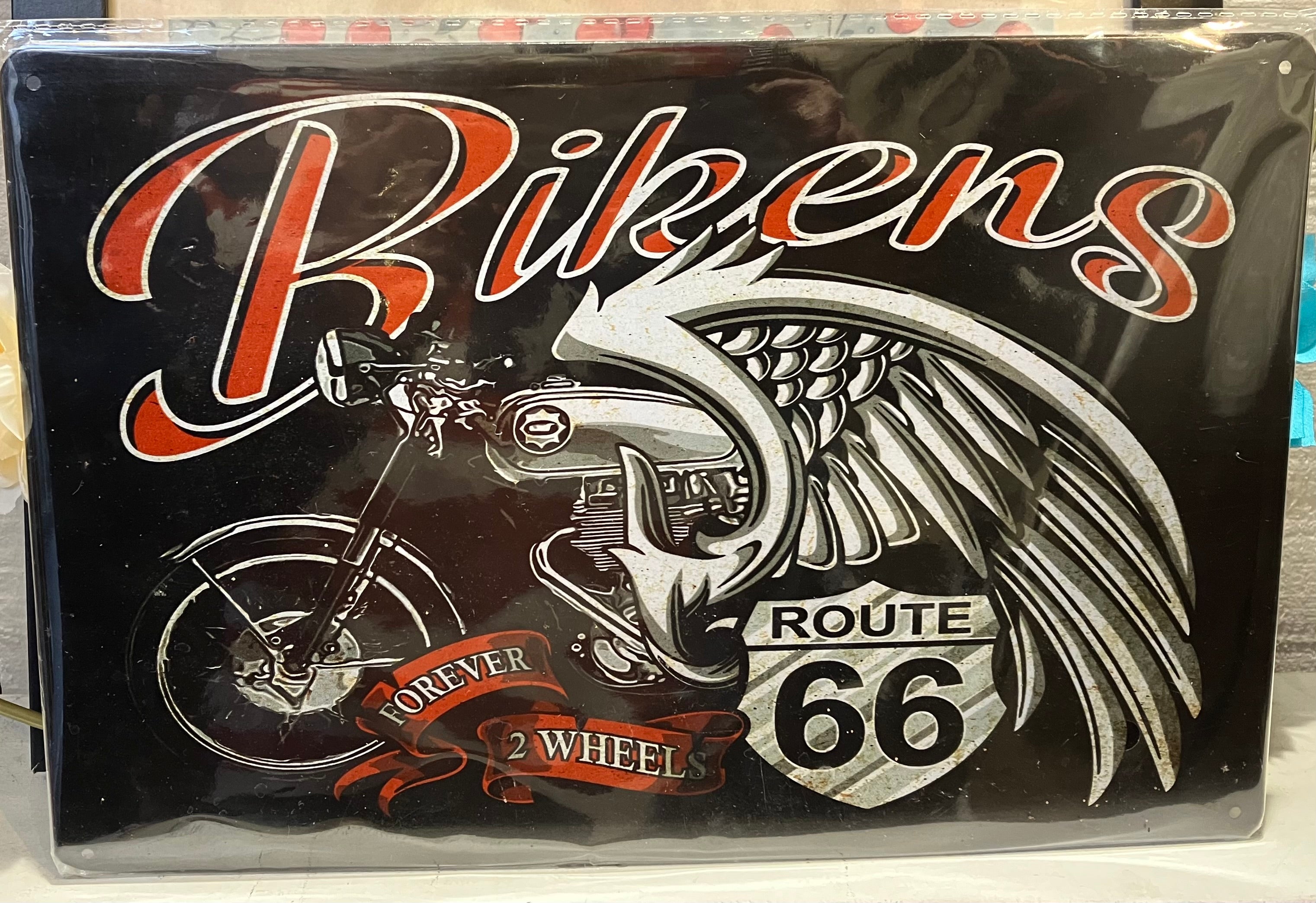 Plaque métal vintage route 66