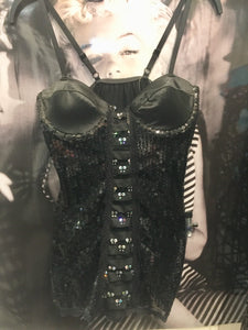 Bustier noir Brodé sequins