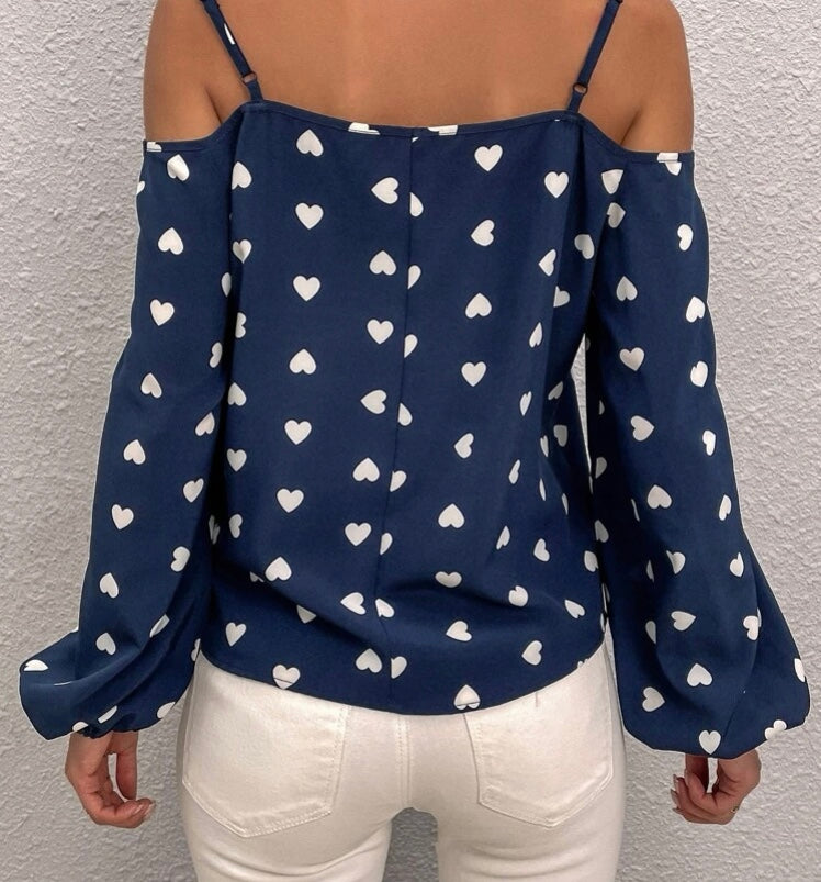 Blouse imprimée cœur