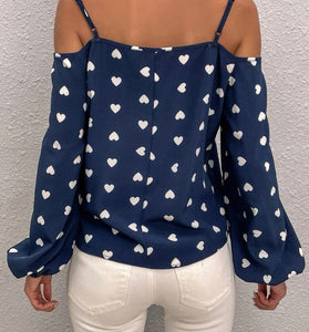 Blouse imprimée cœur