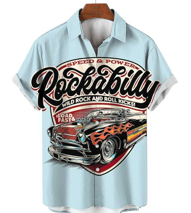 Chemise rockabilly pour hommes et femmes