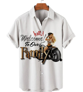 Chemise rockabilly pour hommes et femmes